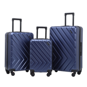 Horizon 2.0 luggage set in blue with three sizes – black background