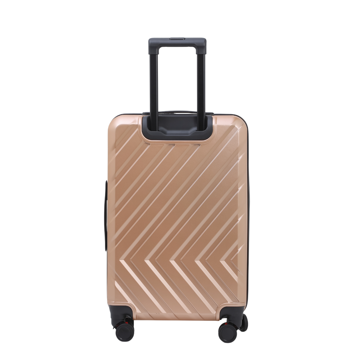 Horizon 2.0 suitcase in gold with a telescopic handle and a pattern – studio photo