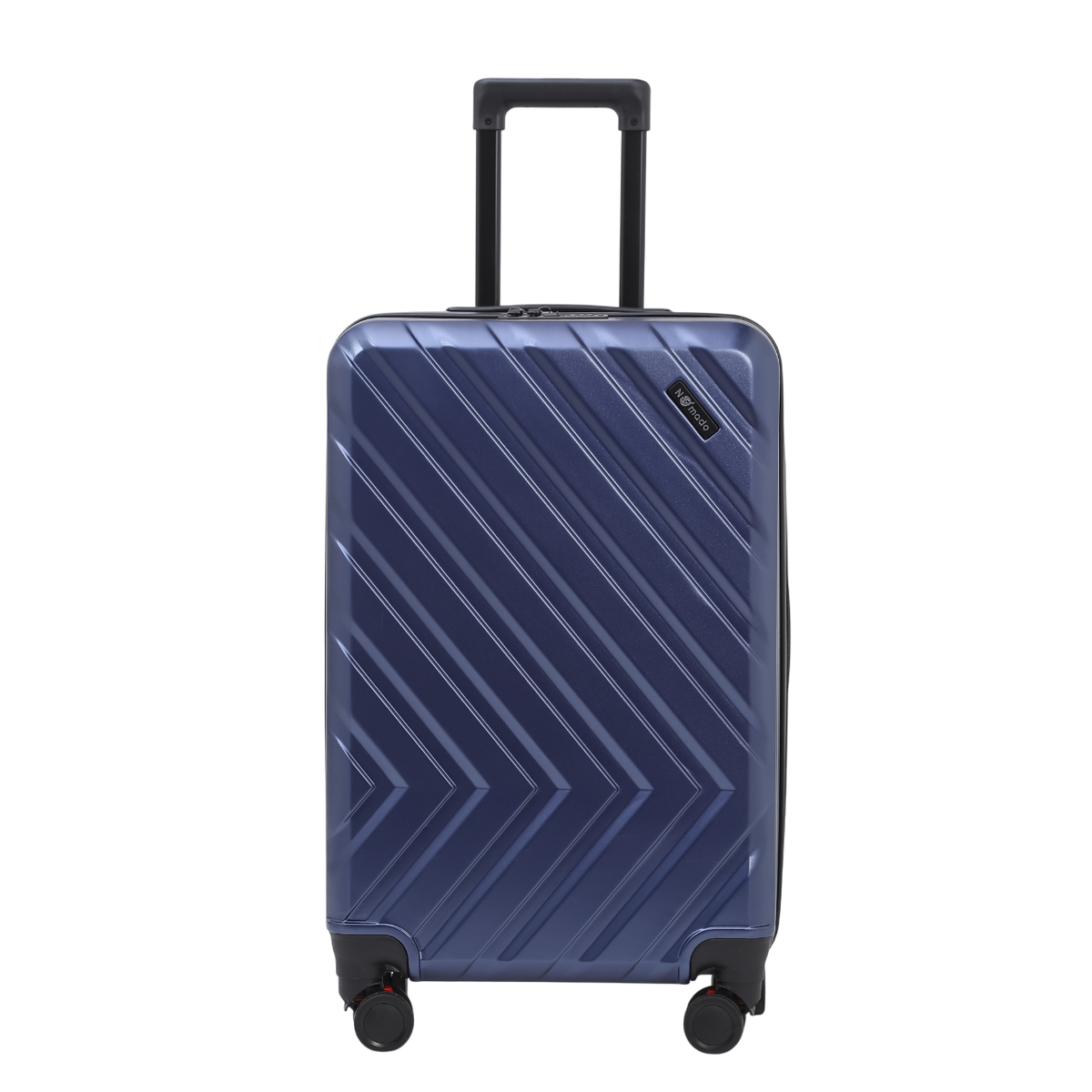Nomado Horizon 2.0 suitcase in blue with a telescopic handle and a pattern