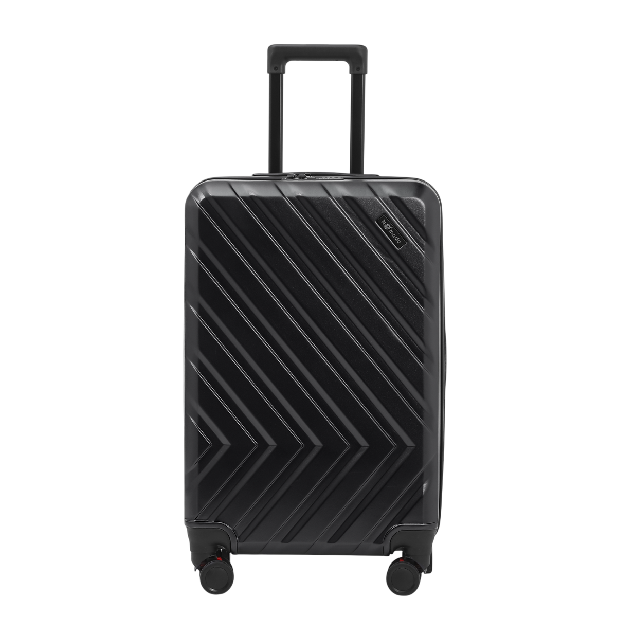 Horizon 2.0 luggage set in black with a telescopic handle and a pattern
