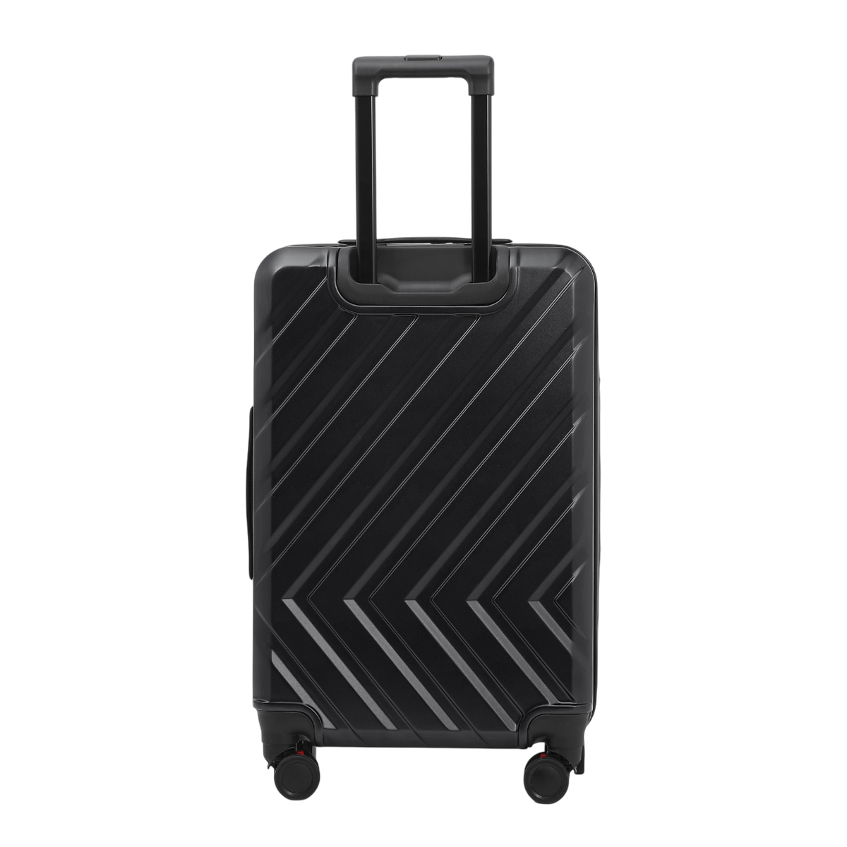 Nomado Horizon 2.0 suitcase in black made of polycarbonate with a telescopic handle and a pattern