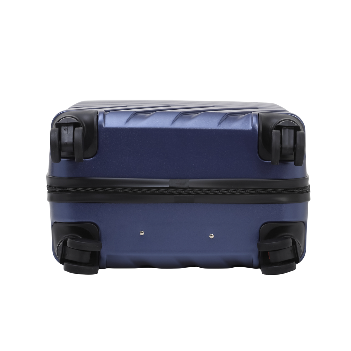 Nomado Horizon 2.0 suitcase in blue with wheels and a zipper – underside