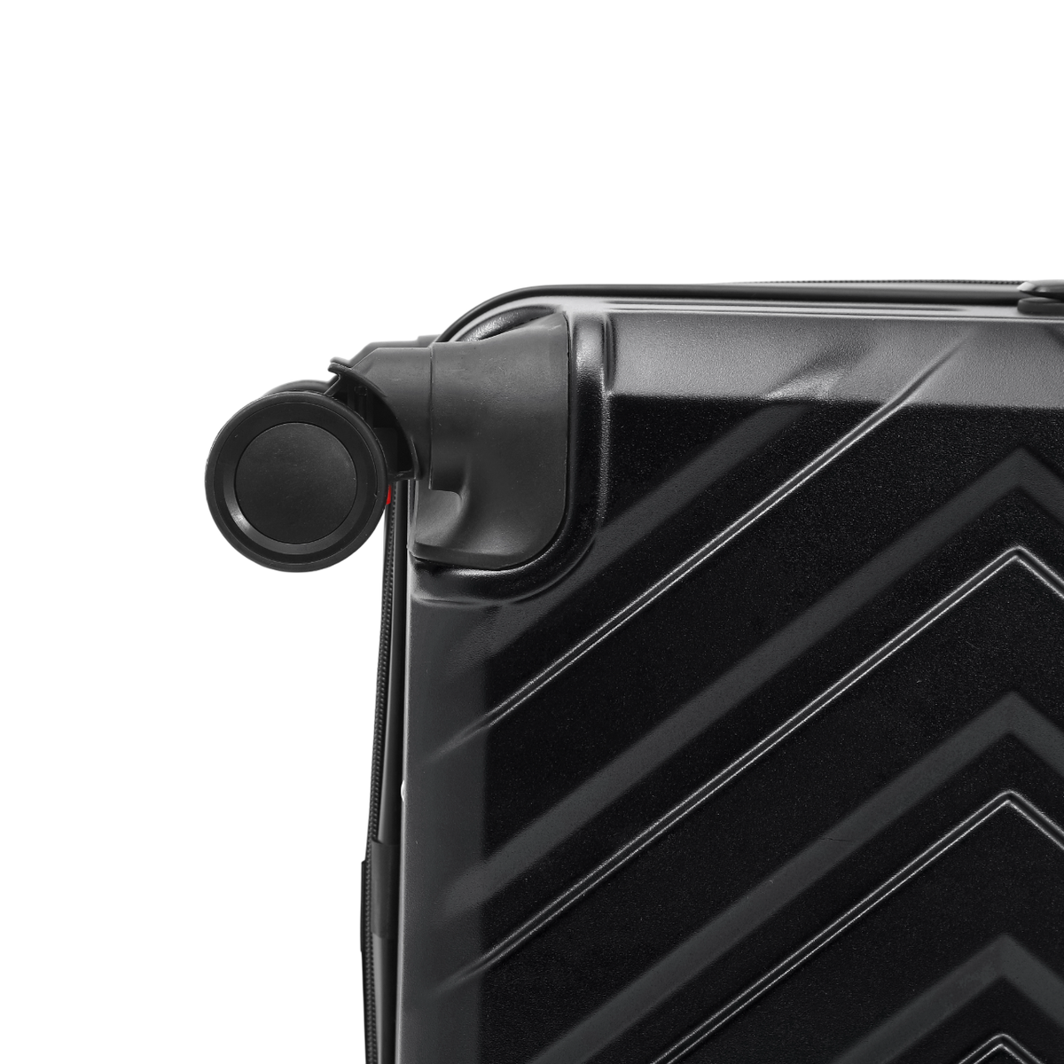 Horizon 2.0 suitcase in black with wheels – close-up