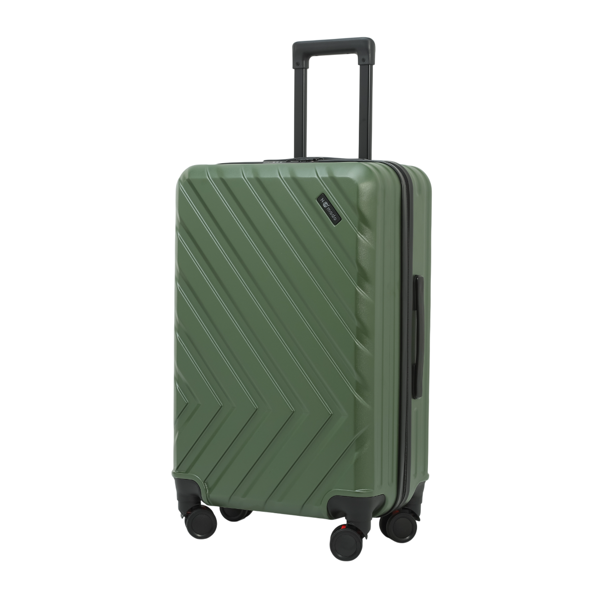 Horizon 2.0 suitcase in green with a telescopic handle and a pattern