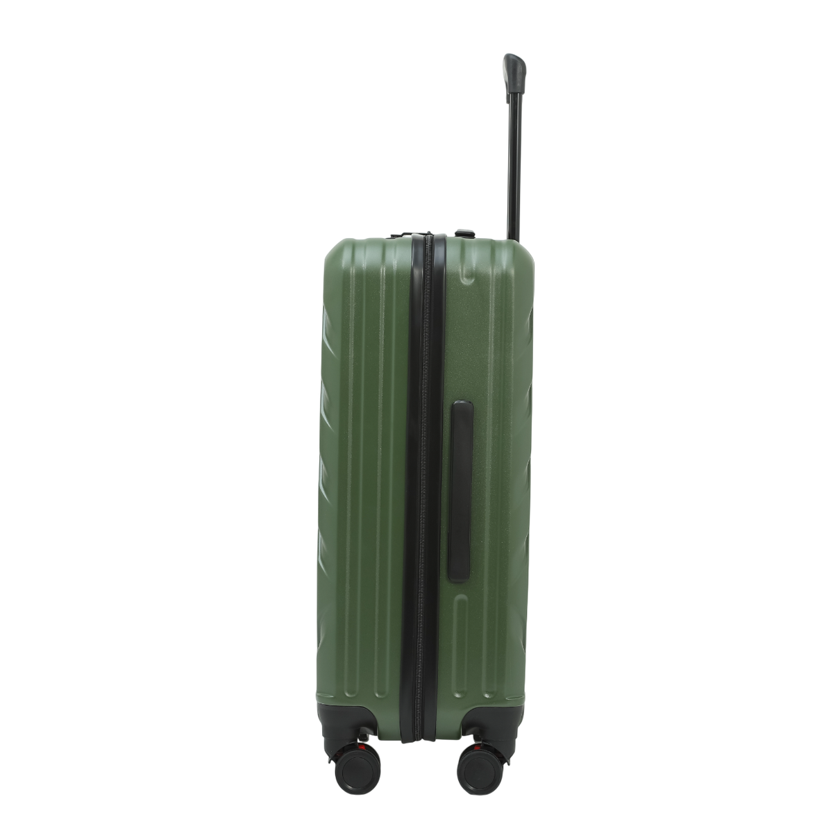 Nomado Horizon 2.0 suitcase in green with a telescopic handle – side view