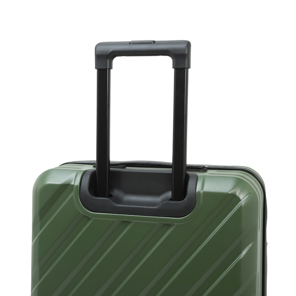Nomado Horizon 2.0 suitcase in green with a telescopic handle and a pattern